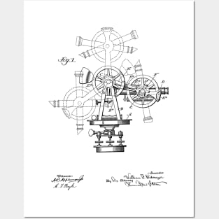 Surveying Instrument Vintage Patent Hand Drawing Posters and Art